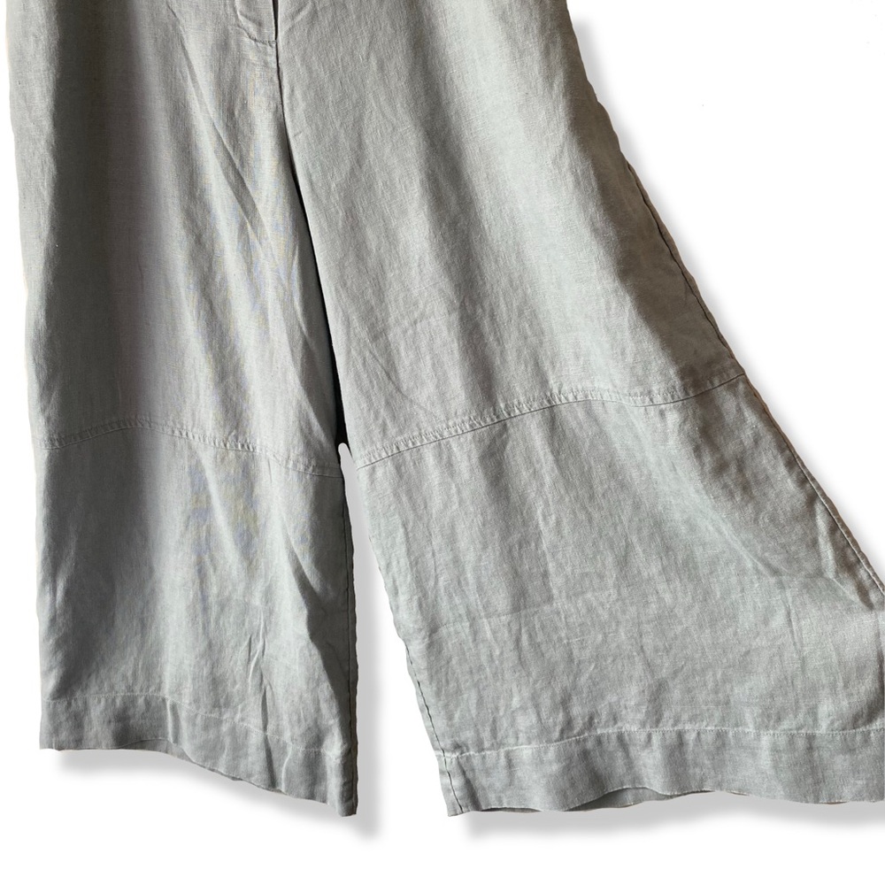 COS Pale Mint Linen Wide-Leg Jumpsuit Set - Picture 8 of 14